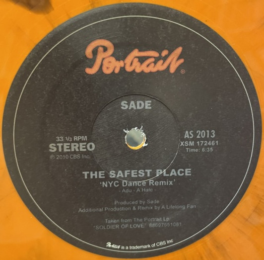 Sade - The Safest Place (NYC Dance Remix) - 12" Colored Vinyl Sade - The Safest Place (NYC Dance Remix) - 12" Colored Vinyl
