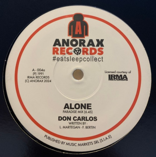 Don Carlos - Alone - 10" Vinyl