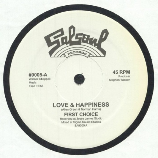 First Choice - Love & Happiness (Ron Hardy Edit) - 12" Vinyl