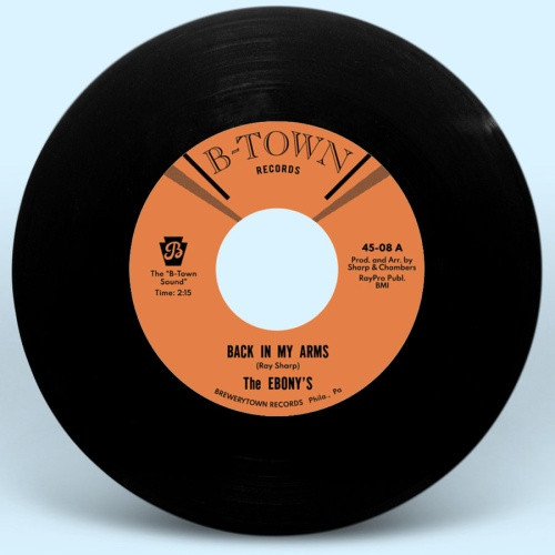 The Ebonys - Back In My Arms / I Won't Try No More - 7" Vinyl