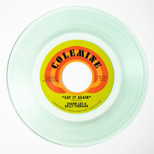 Shawn Lee & Kelly Finnigan - Say It Again / Harpsichord Rock - 7" Clear Vinyl