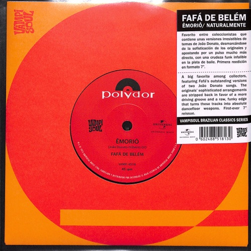 Fafa De Belem - Emorio / Naturalmente - 7" Vinyl