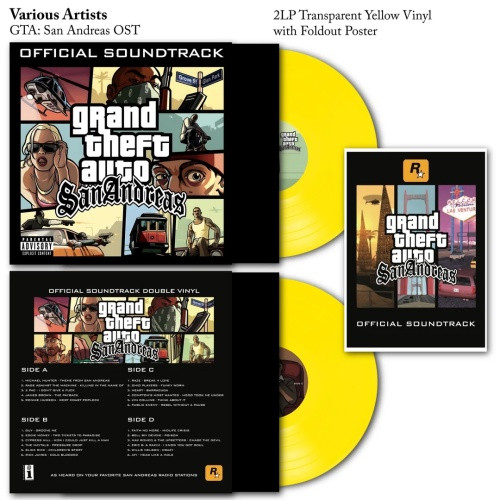 Various Artists - Grand Theft Auto: San Andreas Official Soundtrack - 2x LP Colored Vinyl