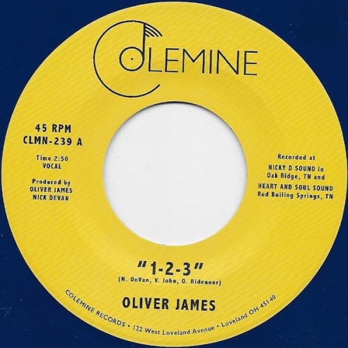 Oliver James - 1-2-3 - 7" Colored Vinyl