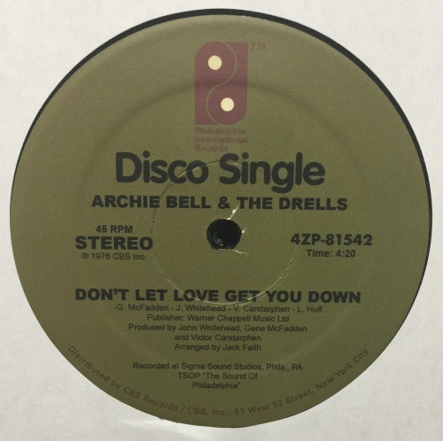 Archie Bell & The Drells - Don't Let Love Get You Down / Tighten Up - 12" Vinyl