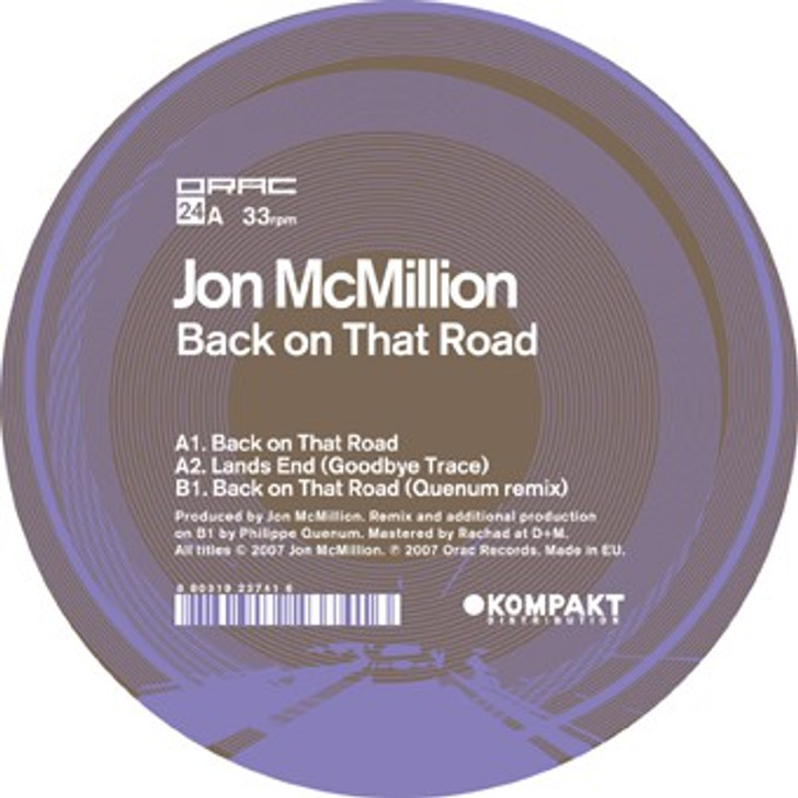 Jon Mcmillion - Back on that Road - 12" Vinyl