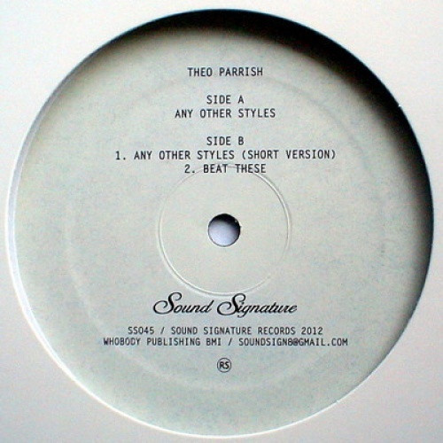 Theo Parrish - Any Other Styles 1 - 12" Vinyl