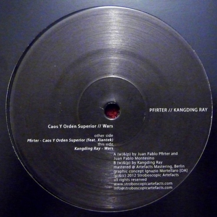 Pfirter / Kangding Ray - Caos Y Orden Superior / Wars - 12" Vinyl