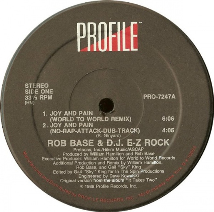 Rob Base & DJ EZ Rock - Joy & Pain - 12" Vinyl