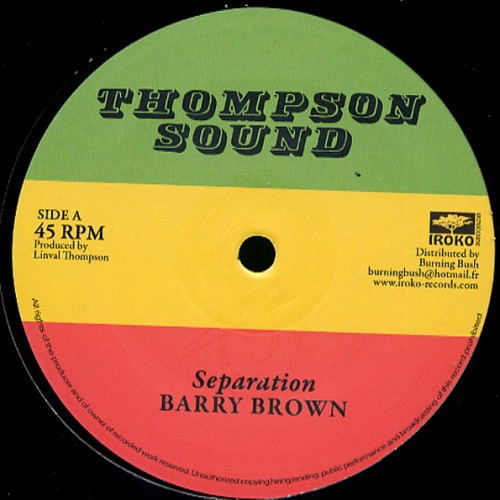 Barry Brown - Seperation - 12" Vinyl
