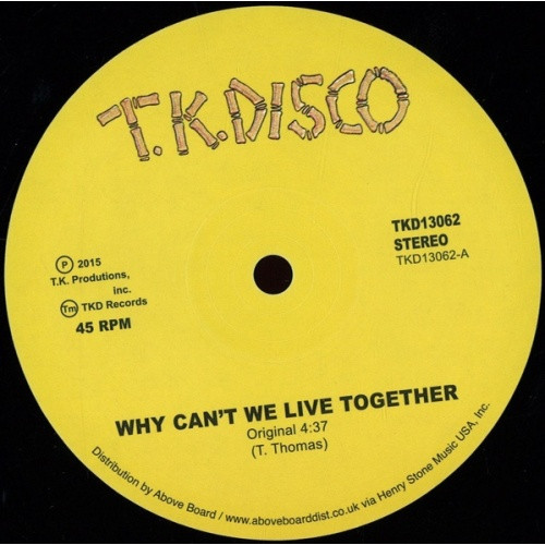 Timmy Thomas - Why Can't We Live Together (Late Nite Tuff Guy rework) - 12" Vinyl
