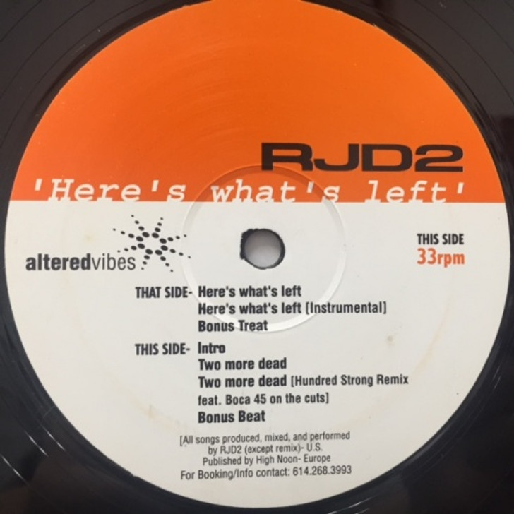 RJD2 - Here's What's Left - 12" Vinyl