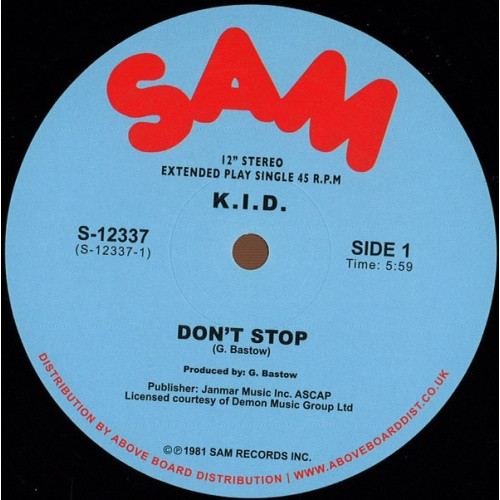 K.I.D. - Don't Stop - 12" Vinyl
