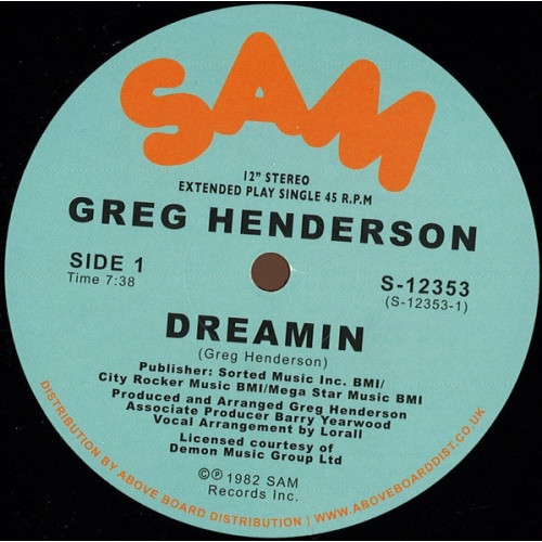 Greg Henderson - Dreamin - 12" Vinyl
