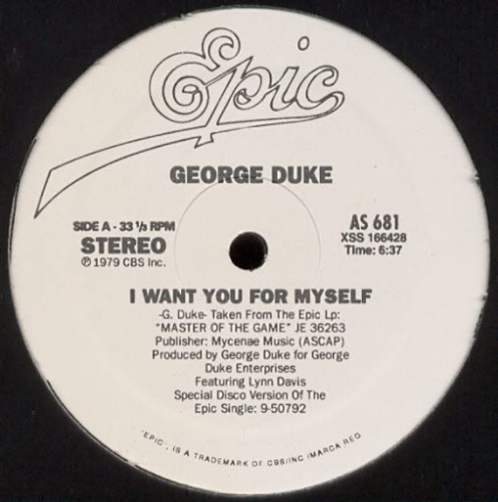 George Duke - I Want You For Myself / Reach For It - 12" Vinyl