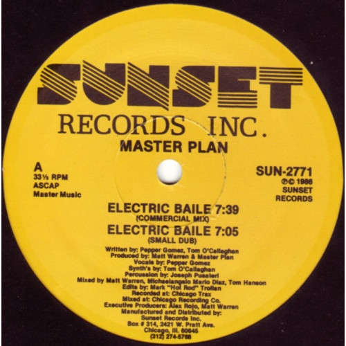 Master Plan - Electric Baile - 12" Vinyl