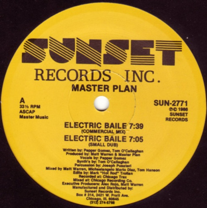 Master Plan - Electric Baile - 12" Vinyl