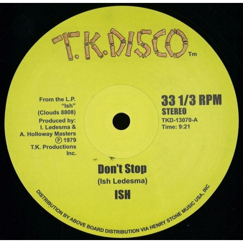 ISH / John Tropea - Don't Stop / Livin' In The Jungle - 12" Vinyl