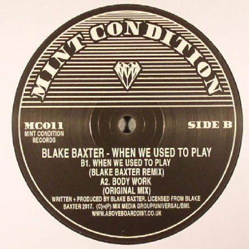 Blake Baxter - When We Used To Play - 12" Vinyl