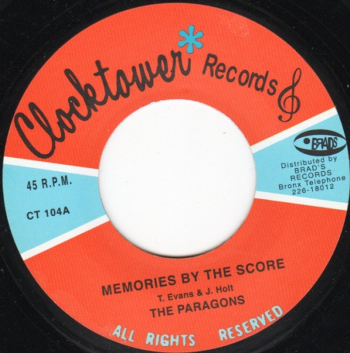 The Paragons - My Number One / Memories By The Score - 7" Vinyl