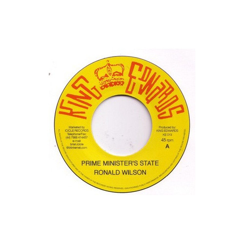 Ronald Wilson / The Upsetters - Prime Minister's State / Strange Country - 7" Vinyl