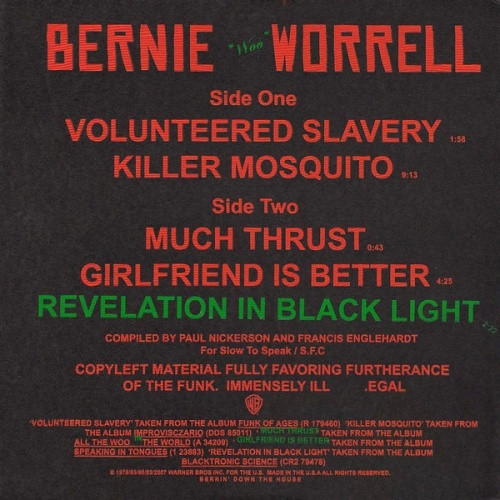 Bernie "Woo" Worrell - Volunteered Slavery - 12" Vinyl