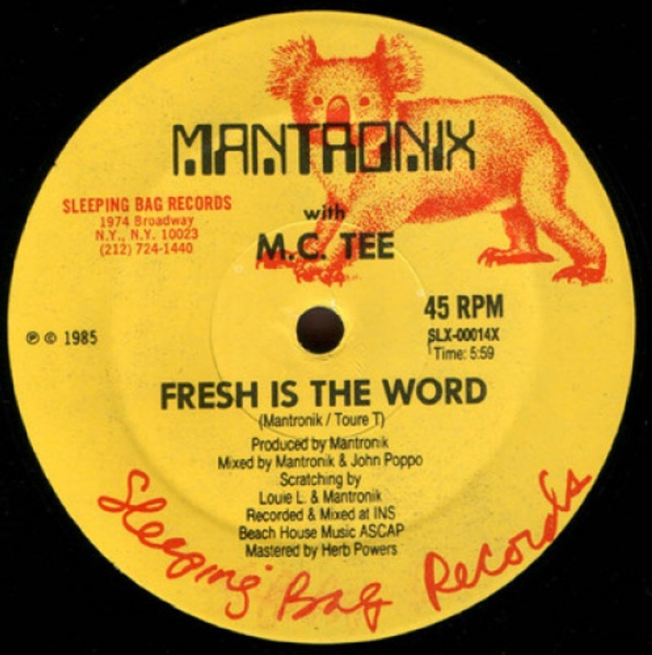 Mantronix/Mc Tee - Fresh is the Word - 12" Vinyl