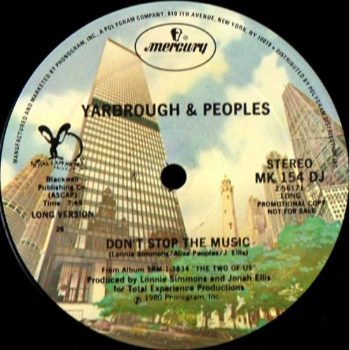 Yarbrough And Peoples - Don't Stop the Music - 12" Vinyl