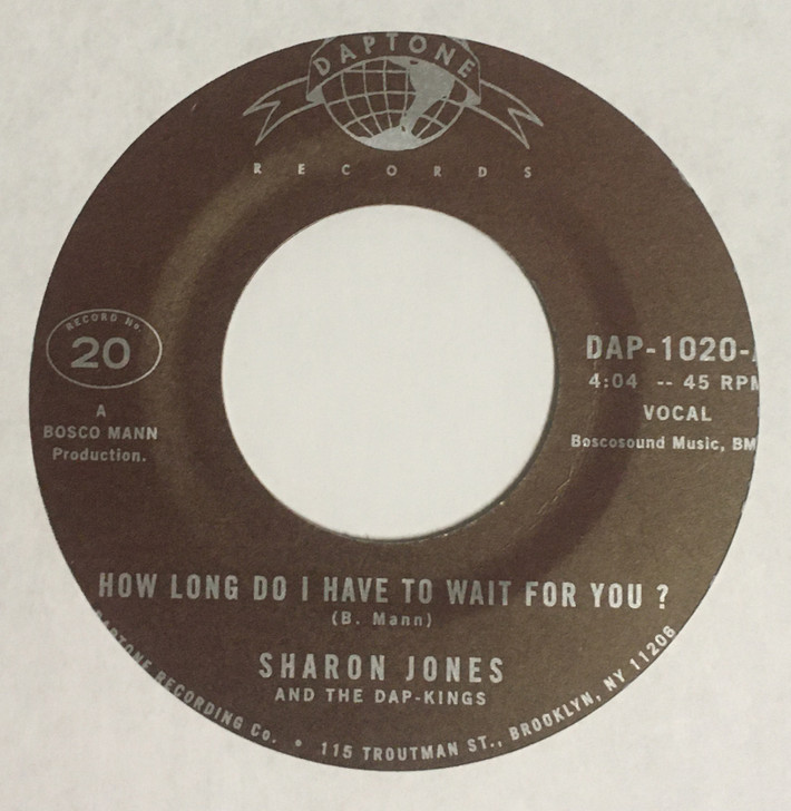 Sharon Jones - How Long Do I Have to Wait - 7" Vinyl