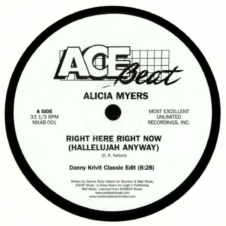 Alicia Myers - Right Here Right Now (Hallelujah Anyway) - 12" Vinyl