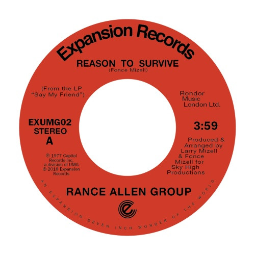 Rance Allen Group - Reason To Survive / Peace Of Mind - 7" Vinyl