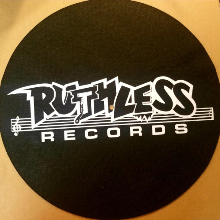 Ruthless Records - White On Black Logo - Single Slipmat