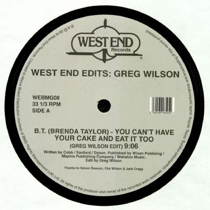 Various Artists - West End Edits: Greg Wilson - 2x LP Vinyl