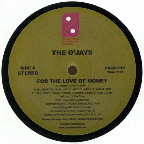 The O'Jays - For The Love Of Money - 12" Vinyl