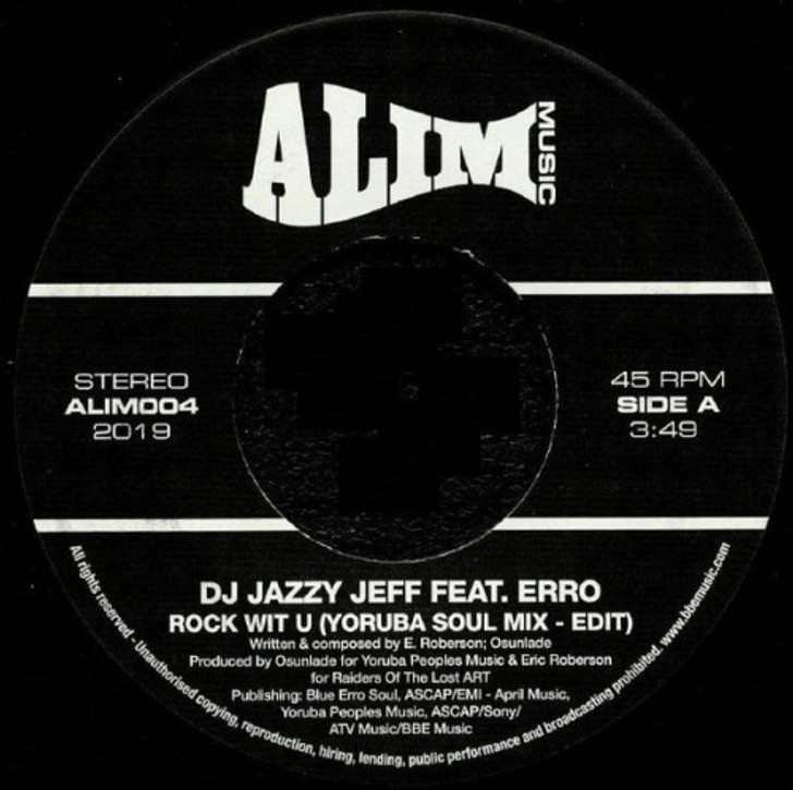 DJ Jazzy Jeff - Rock Wit U (Osunlade Yoruba Soul Edits) - 7" Vinyl