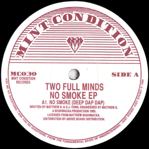 Two Full Minds - No Smoke Ep - 12" Vinyl