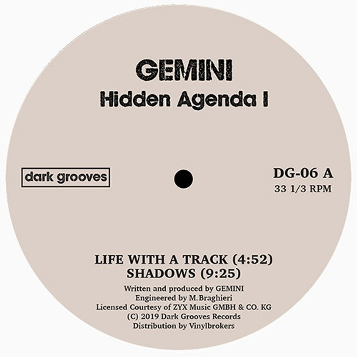 Gemini / Spencer Kincy - Hidden Agenda / Tangled Thoughts - 12" Vinyl