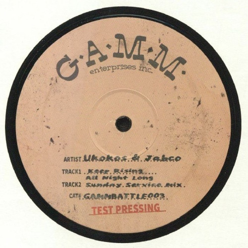 Ukokos & Jabco - Keep Rising All Night Long - 12" Vinyl