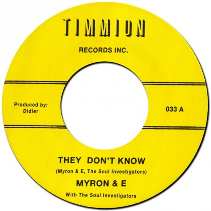 Myron & E - They Don't Know - 7" Vinyl