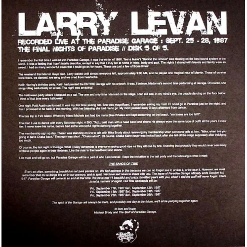 Larry Levan - Final Nights Of Paradise 5/5 - 12" Vinyl
