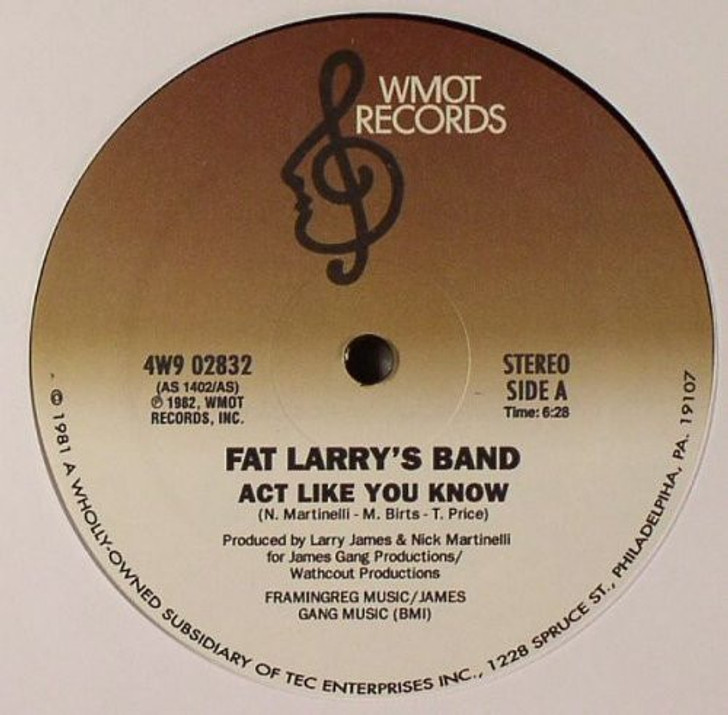 Fat Larry's Band - Act Like You Know - 12" Vinyl