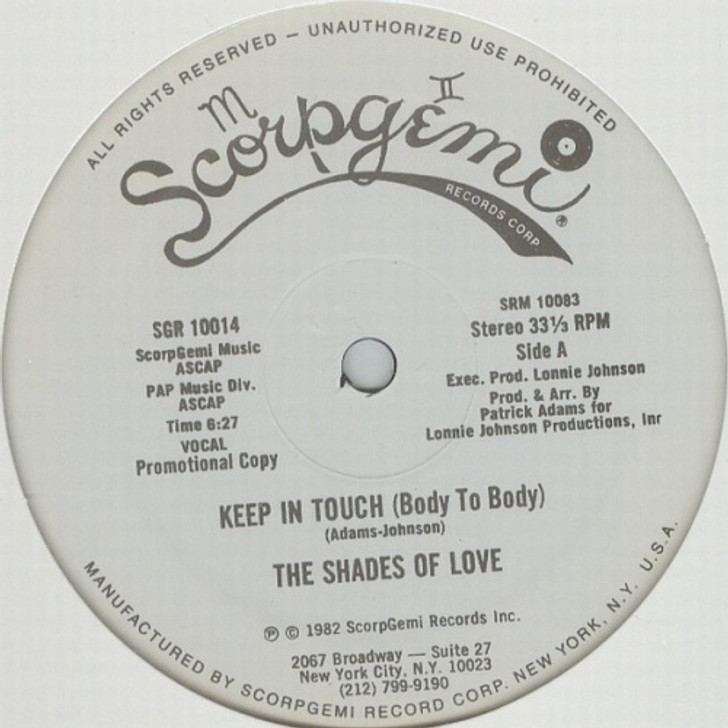 The Shades Of Love - Keep In Touch (Body To Body) - 12" Vinyl