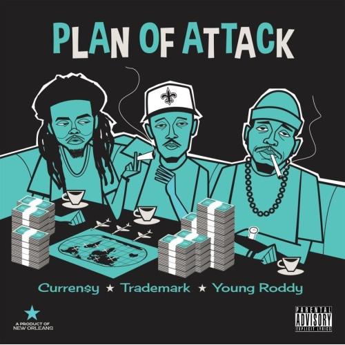 Curren$y / Trademark Da Skydiver / Young Roddy - Plan Of Attack - LP Vinyl