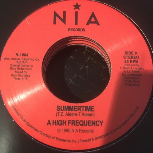 A High Frequency - Summertime - 7" Vinyl