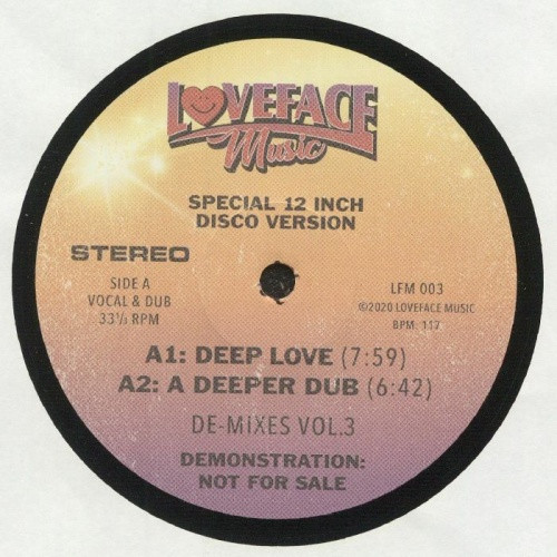 Loveface - De-Mixes Vol. 3 - 12" Vinyl