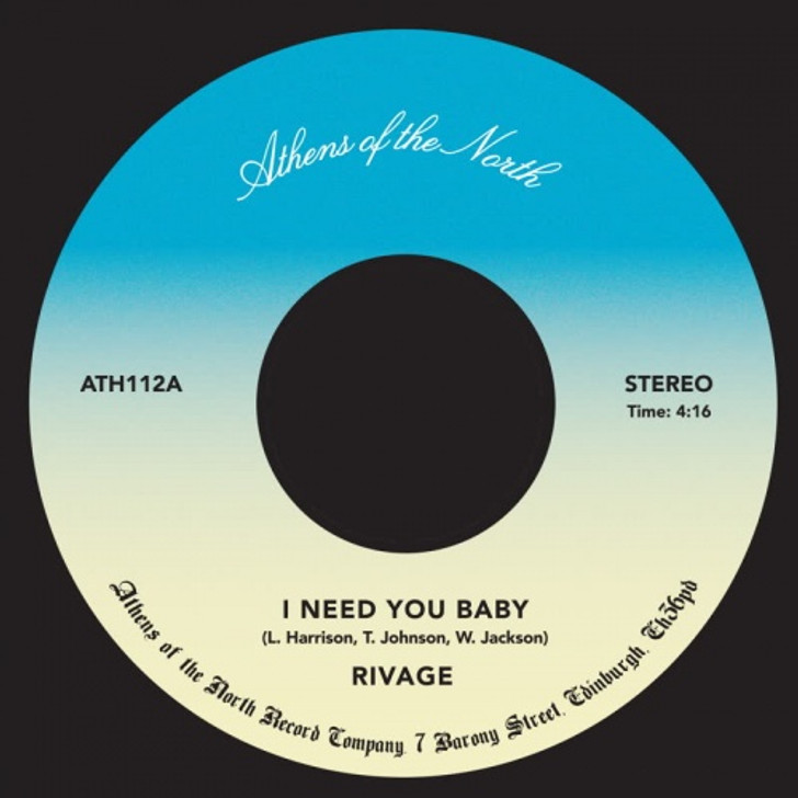 Rivage - I Need You Baby - 7" Vinyl