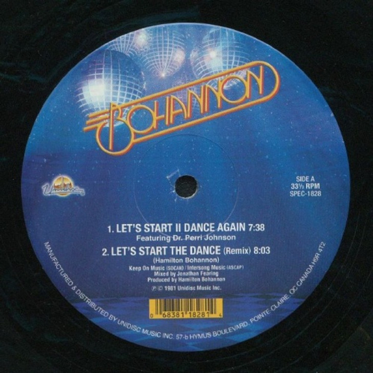 Bohannon - Let's Start The Dance - 12" Colored Vinyl