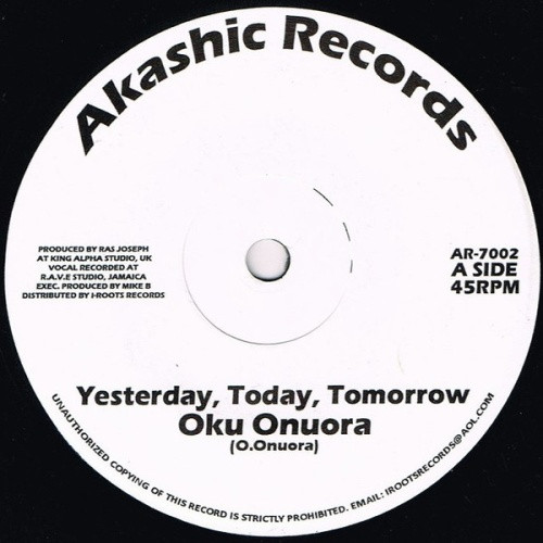 Oku Onuora - Yesterday, Today, Tomorrow - 7" Vinyl