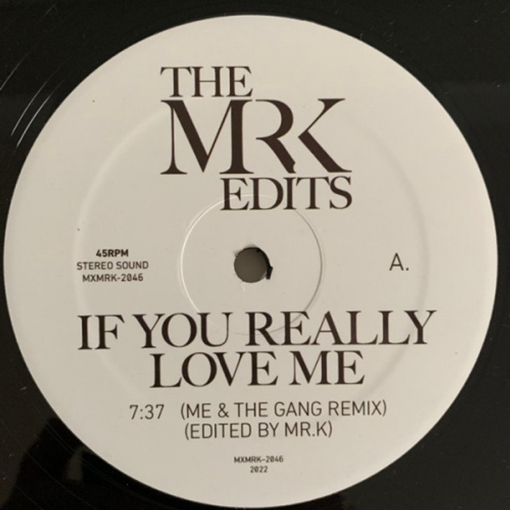 Stevie Wonder / Chaka Khan - If You Really Love Me / I Know You I Live You (Mr. K Edits) - 12" Vinyl