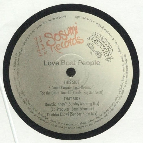 Love Boat People - 3 Some EP - 12" Vinyl